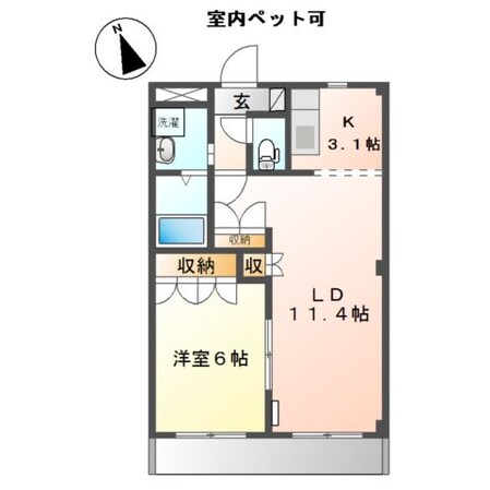 ハイツももの里の物件間取画像